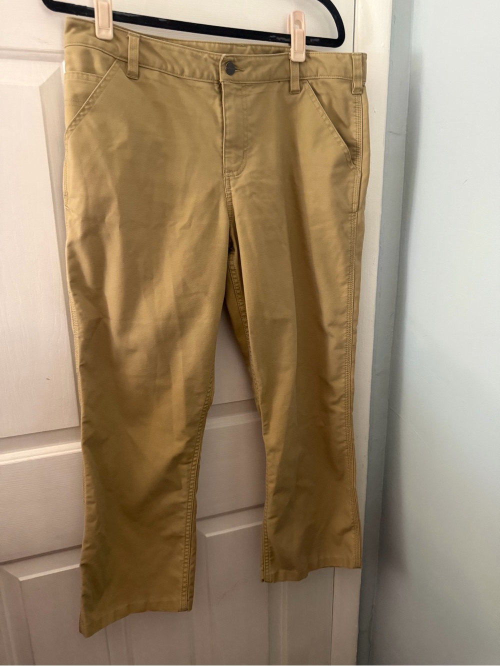 Carhartt Women’s Rugged Flex Canvas Work Pants Dark Khaki 14 Short